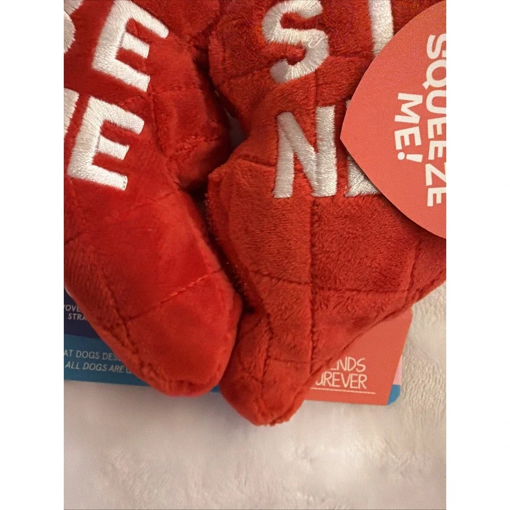 Barkbox Red I Chews You Best Friends Furever Heart Dog Squeeze Toy Size S-M